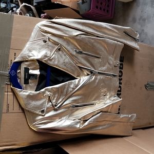 Forever 21 Gold Faux Leather Jacket